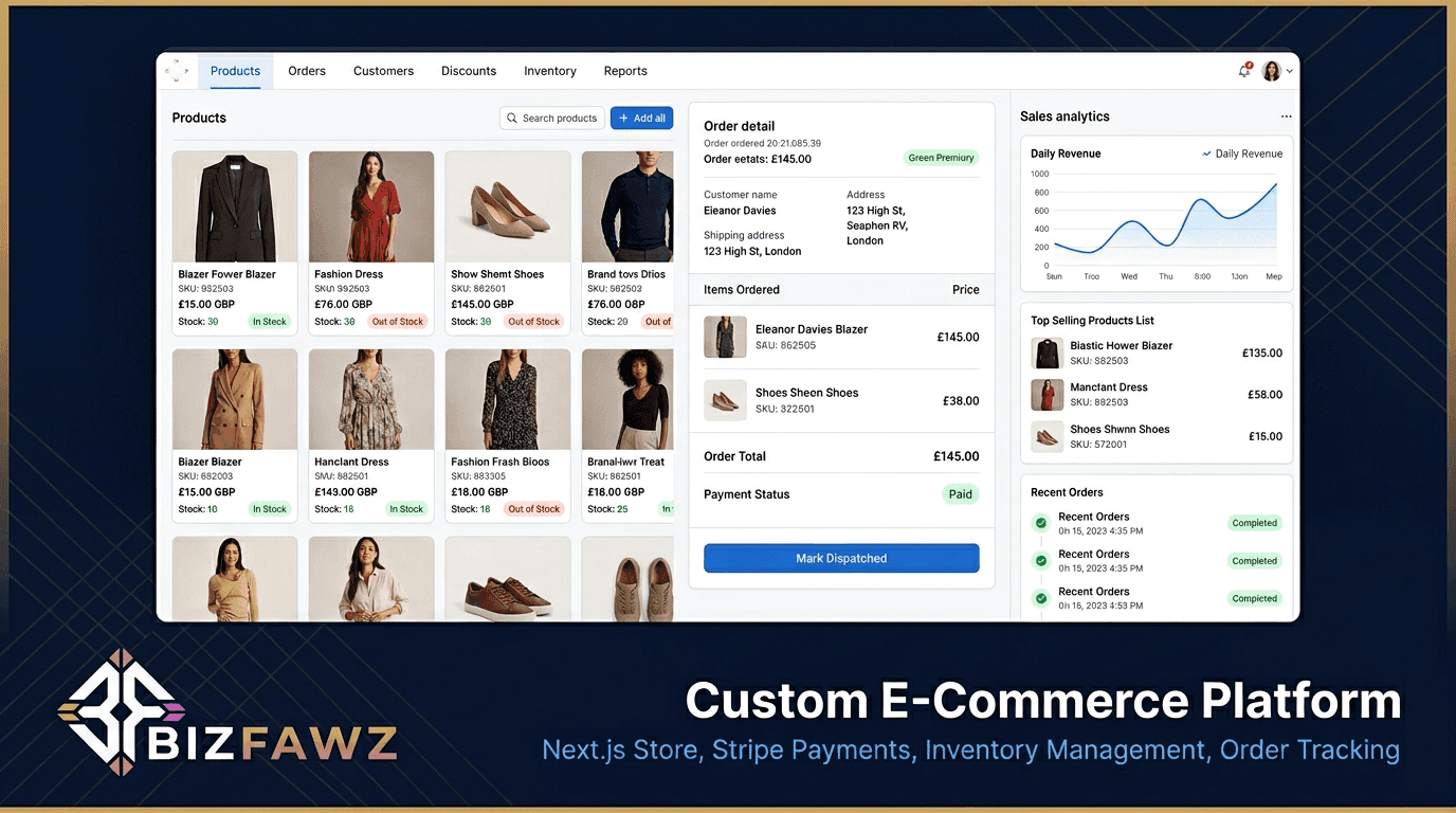 Custom E-Commerce Platform for a UK-Based Fashion Brand screenshot