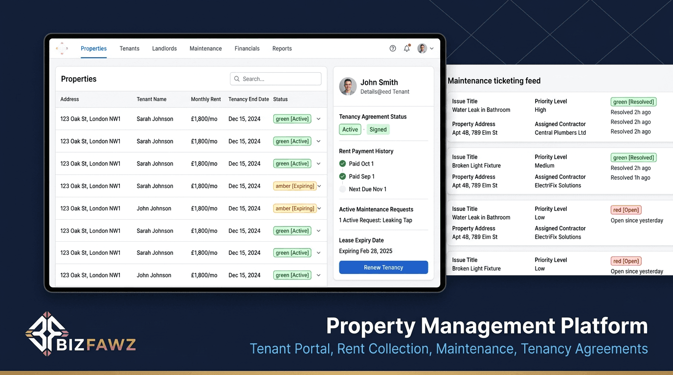 Full-Stack Property Management Platform for a UK Real Estate Agency screenshot